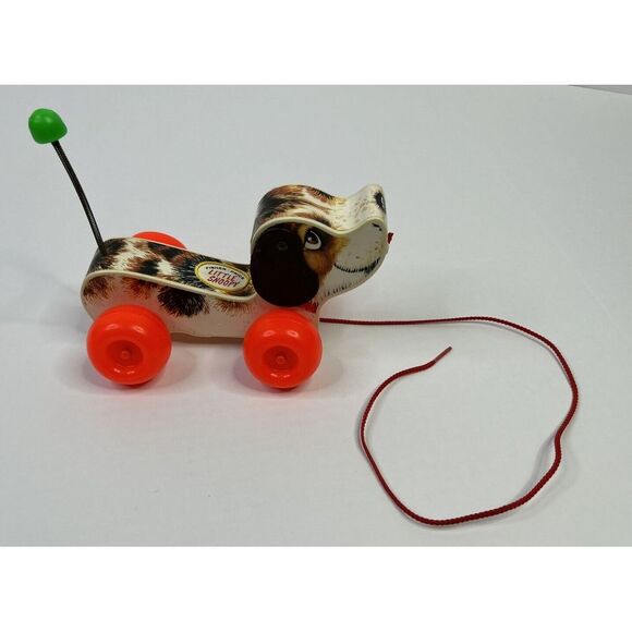 Fisher Price 1965 Little Snoopy Plastic Pull Along Toy Dog VINTAGE - Picture 3 of 13